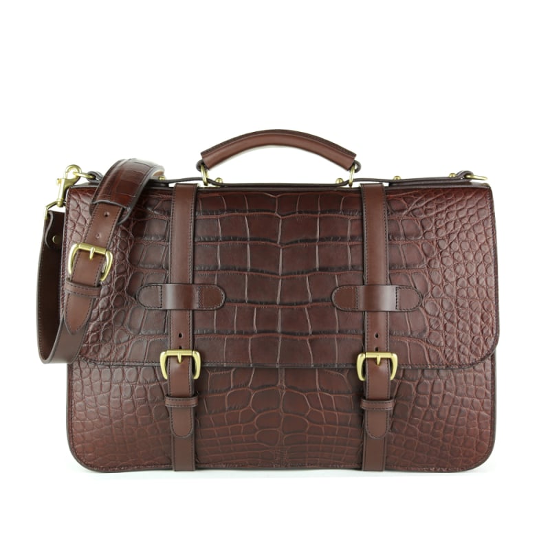 Alligator English Briefcase in american alligator