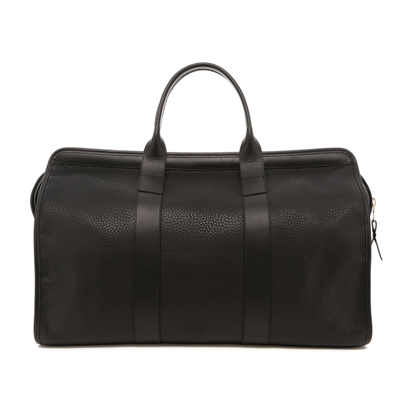 Signature Travel Duffle - Black Pebbled Leather / Black Trim in 