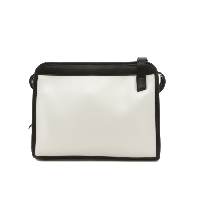 Blazer Bag - White/Black - Blue Interior - Calf in 