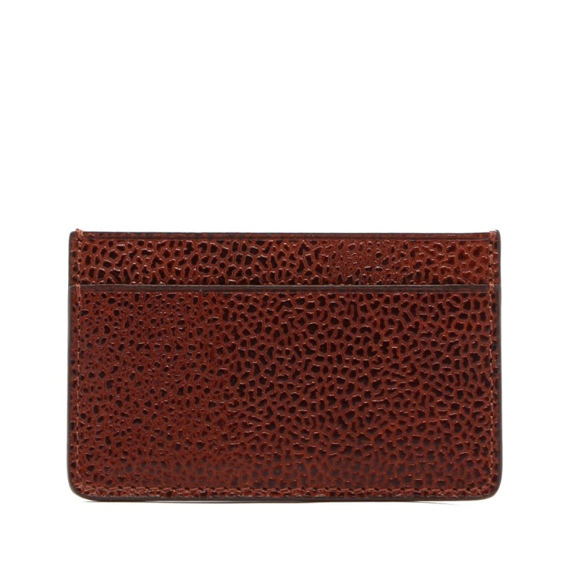 Mini Card Wallet - Dark Chestnut - Scotch Grain Leather  in 