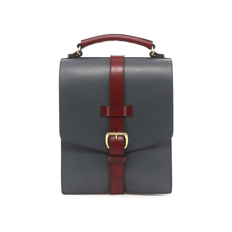 Buckle Messenger - Battleship Grey/Maroon Trim in 