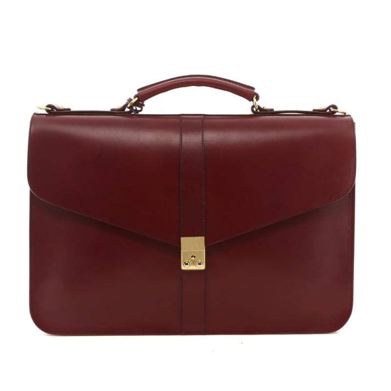 Lock Brief - Cabernet - Belting Leather in 
