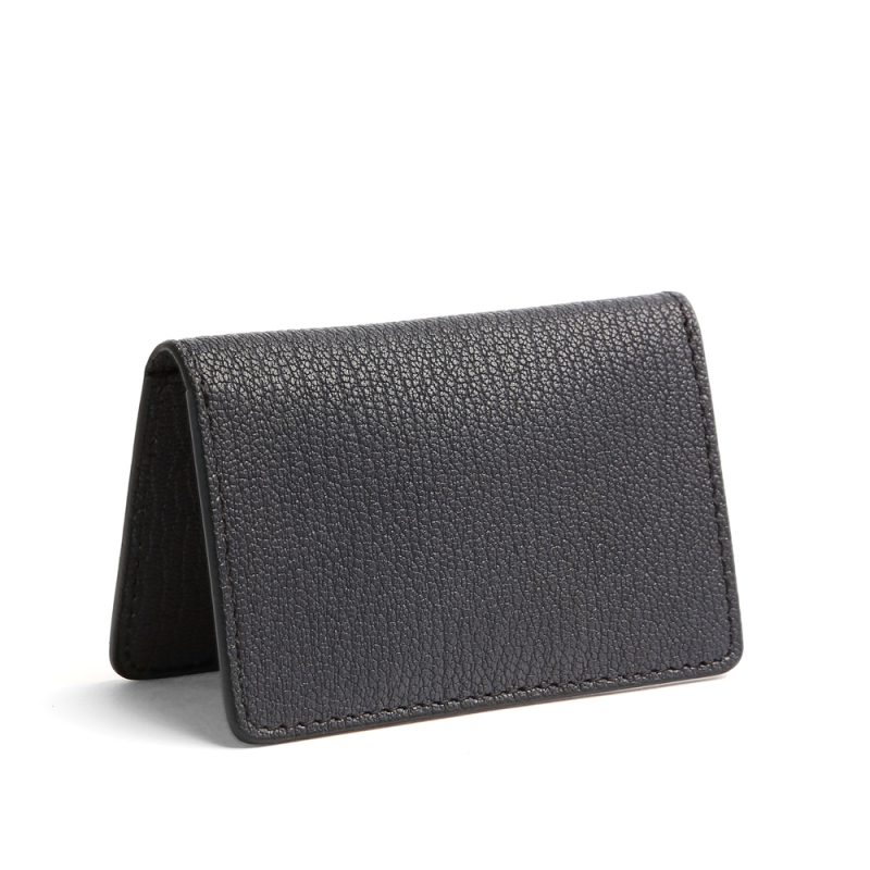 Folding Card Case-Bluestone in goat skin