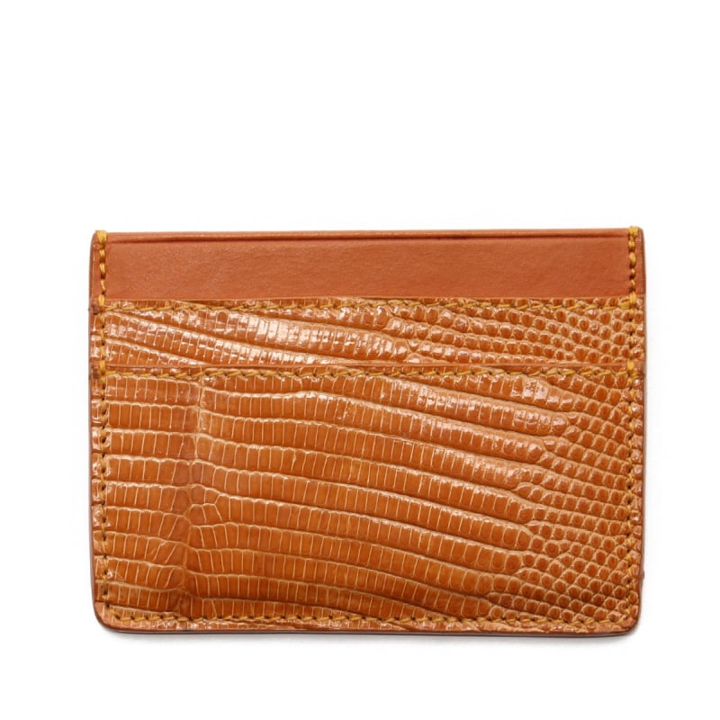 Double Card Wallet - Tan Lizard in 