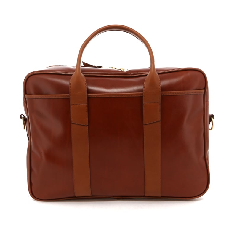 Commuter Briefcase - Cognac Calf / Cognac Trim in 