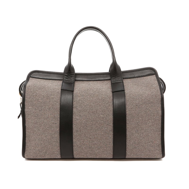 Small Travel Duffle - Greystone/Black Trim - Loom Four Sunbrella in 