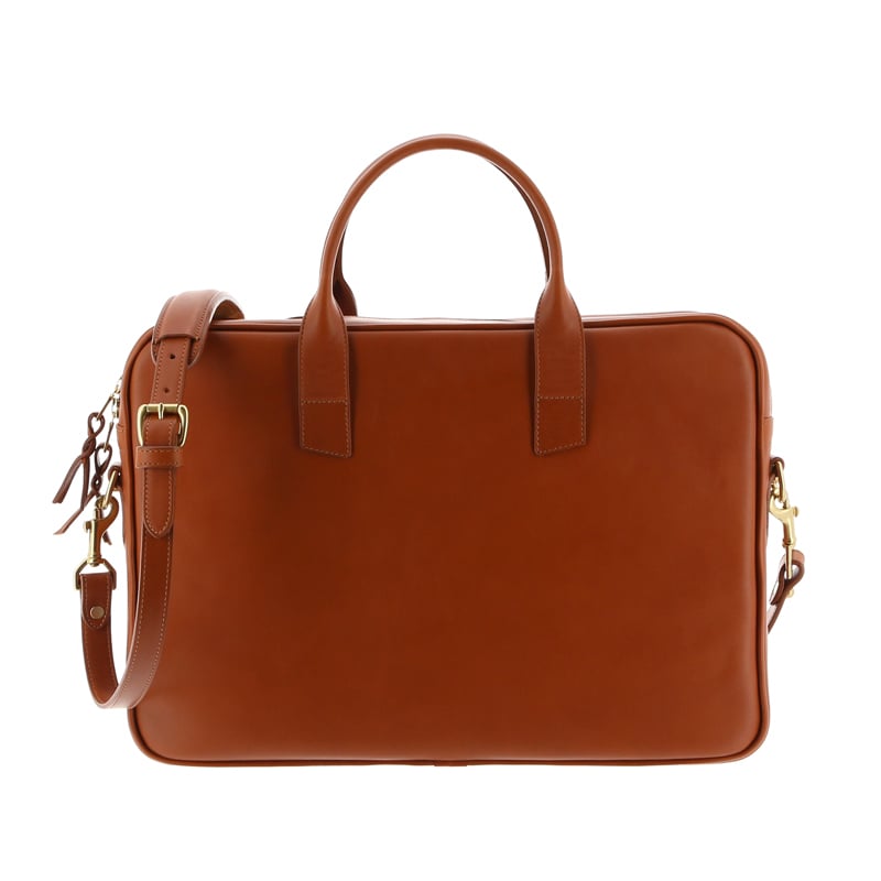 Computer Briefcase in smooth tumbled leather