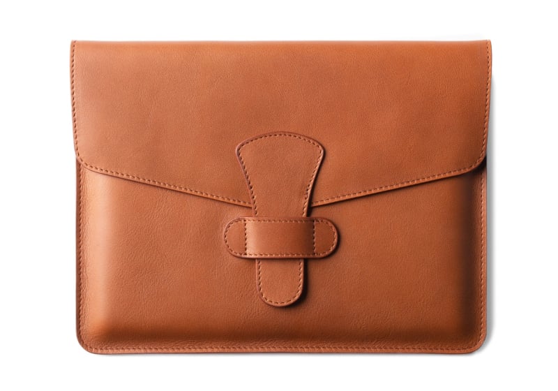 iPad Case -Cognac in smooth tumbled leather