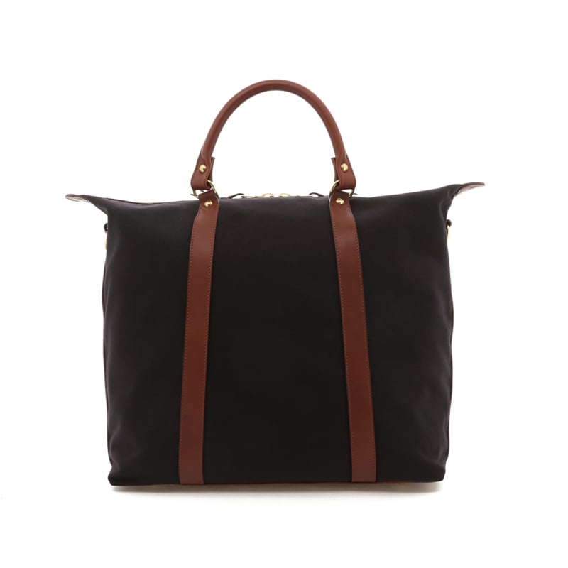Hampton Tote - Midnight/Chestnut Trim - Twill in 