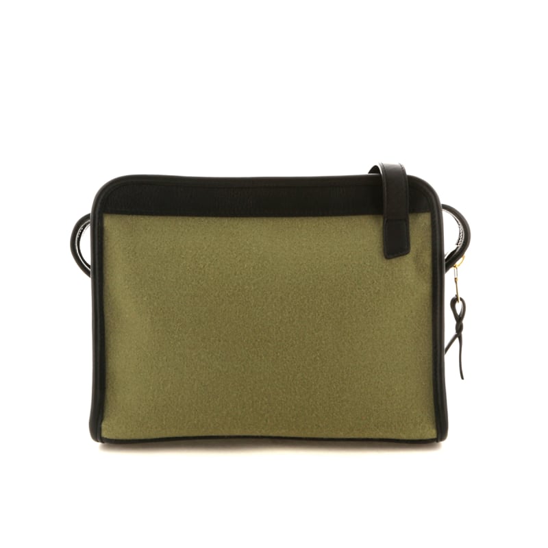 Blazer Bag - Moss Green/Black Leather Trim - Felt - Grey Cordura Lining in 