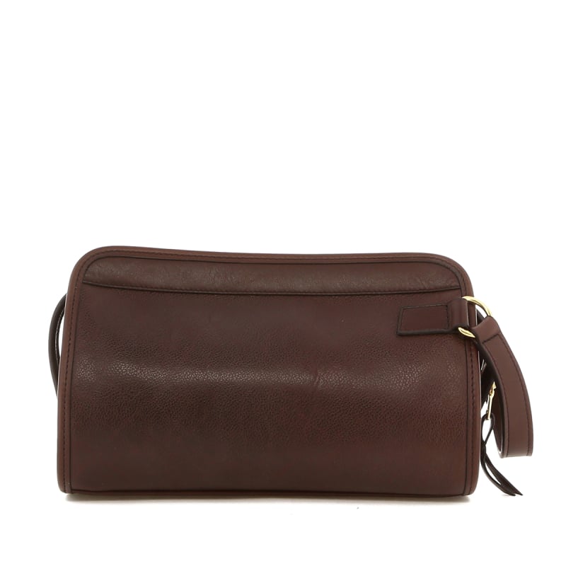 Small Travel Kit - Mulch/Chocolate - Tumbled Leather in 