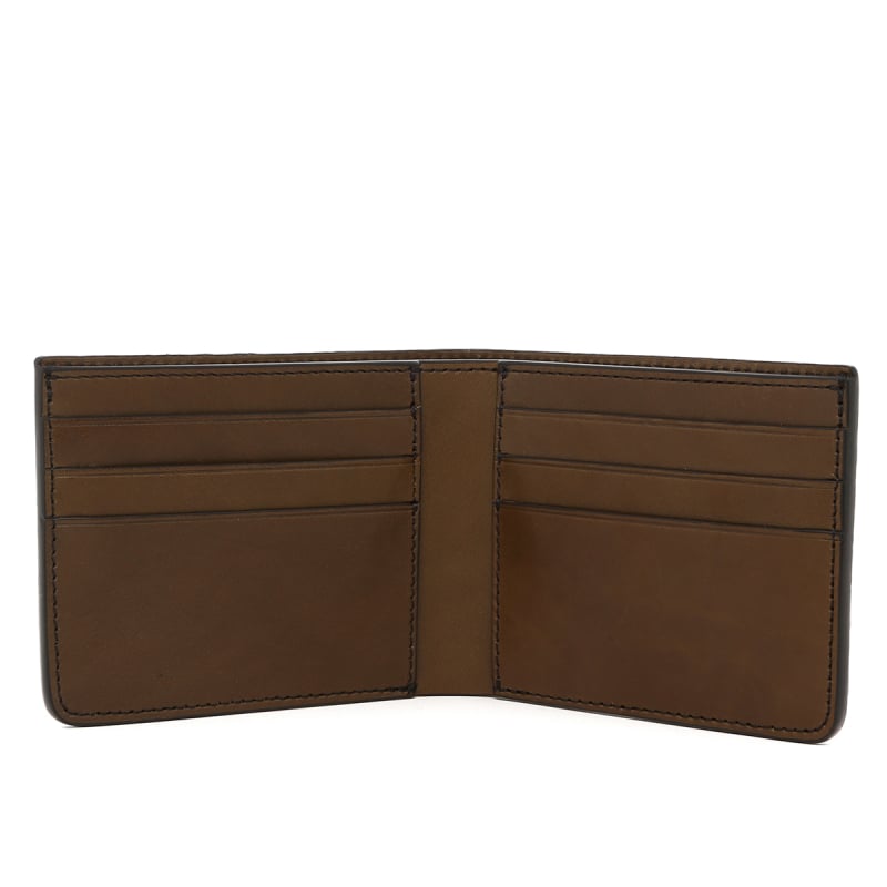 Bifold Wallet - Orange Alligator/Olive Belting  in 