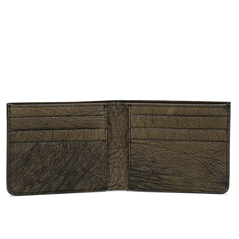 Bifold Wallet - Olive - Nubuck Goatskin - Olive Interior  in 