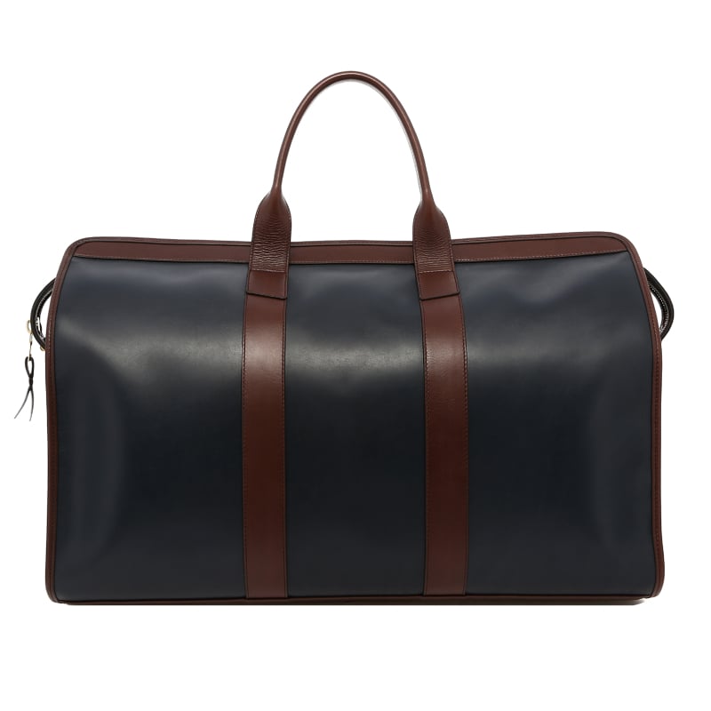 Compass Duffle - Smooth Navy Calf/Chocolate Trim   in 