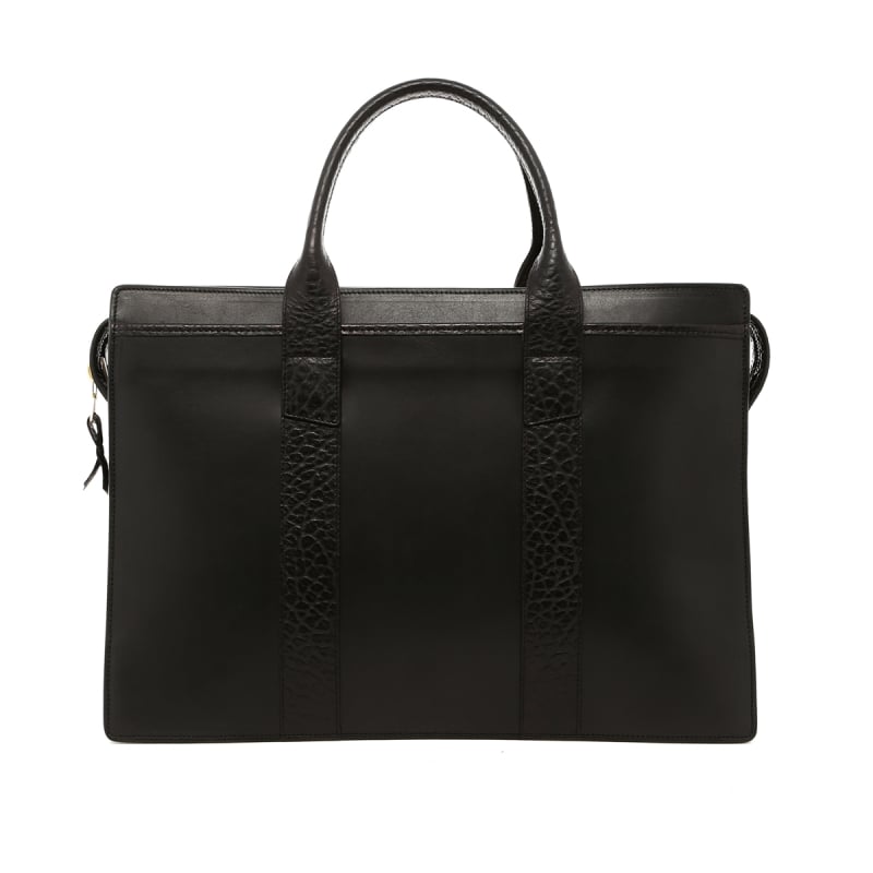 Double Zip-Top - Black/Black - Shrunken Grain  in 