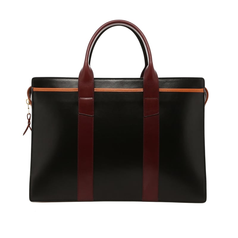 Double Zip-Top - Black/Maroon/Tan - Belting in 