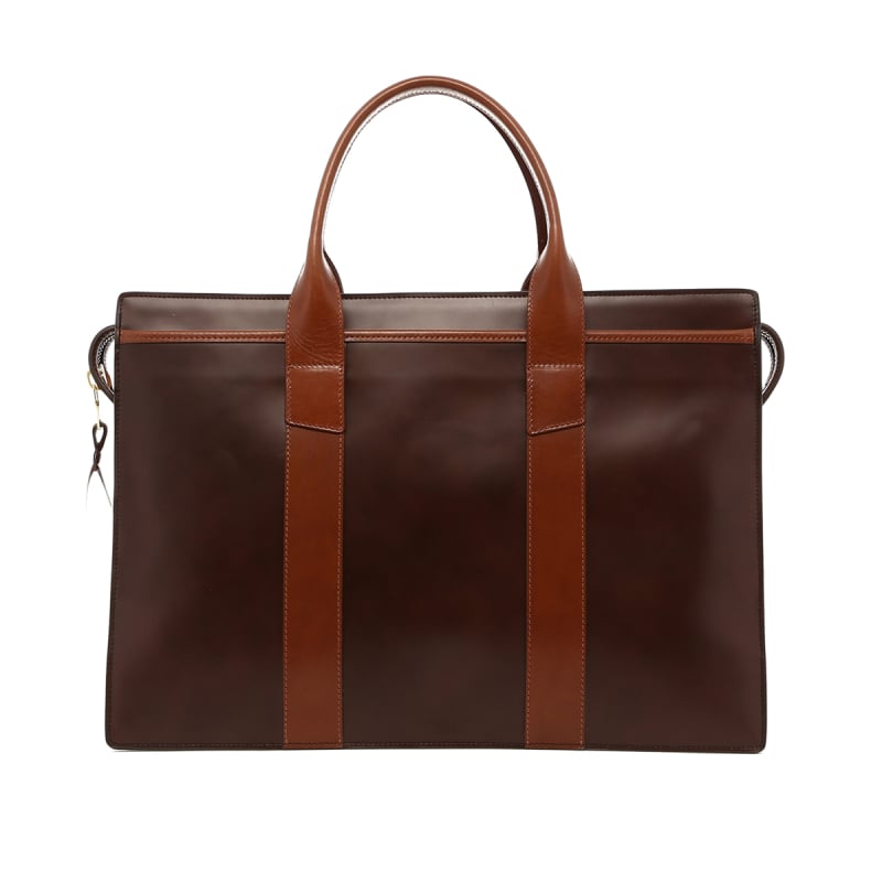 Double Zip-Top - Fudgesickle/Caramel - Smooth Leather in 