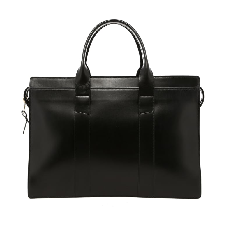 Double Zip-Top - Smooth Black Calf  in 