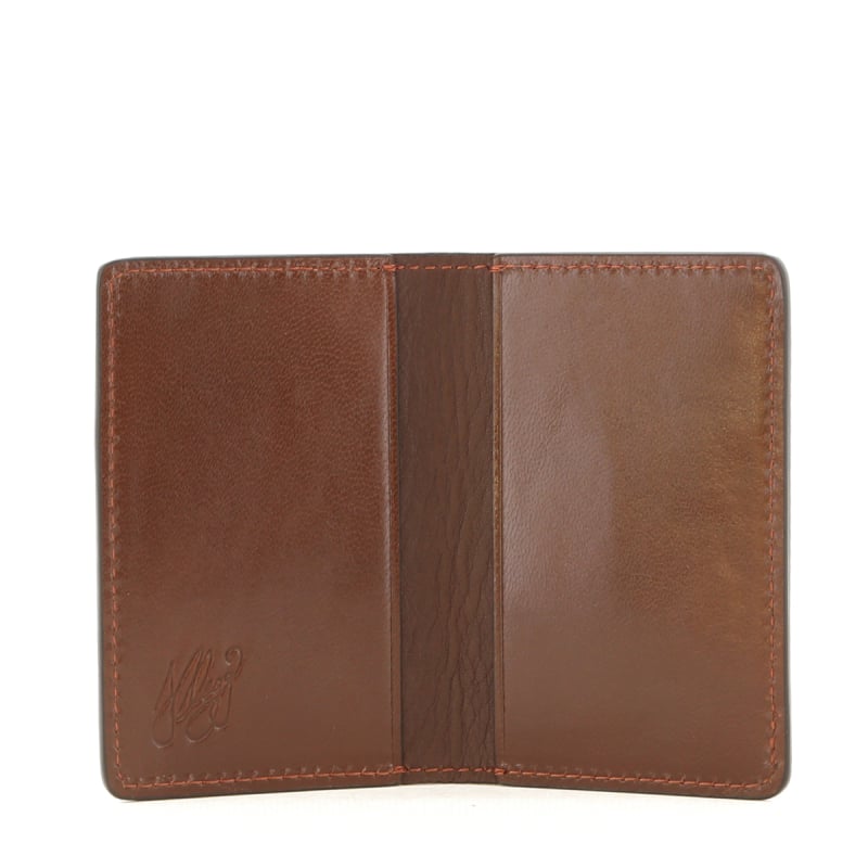 Folding Card Case - Cappuccino/Chocolate Interior - Calf  in 