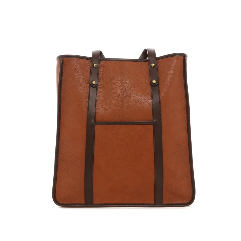Market Tote - Camel/Chocolate - Goatskin
 in 
