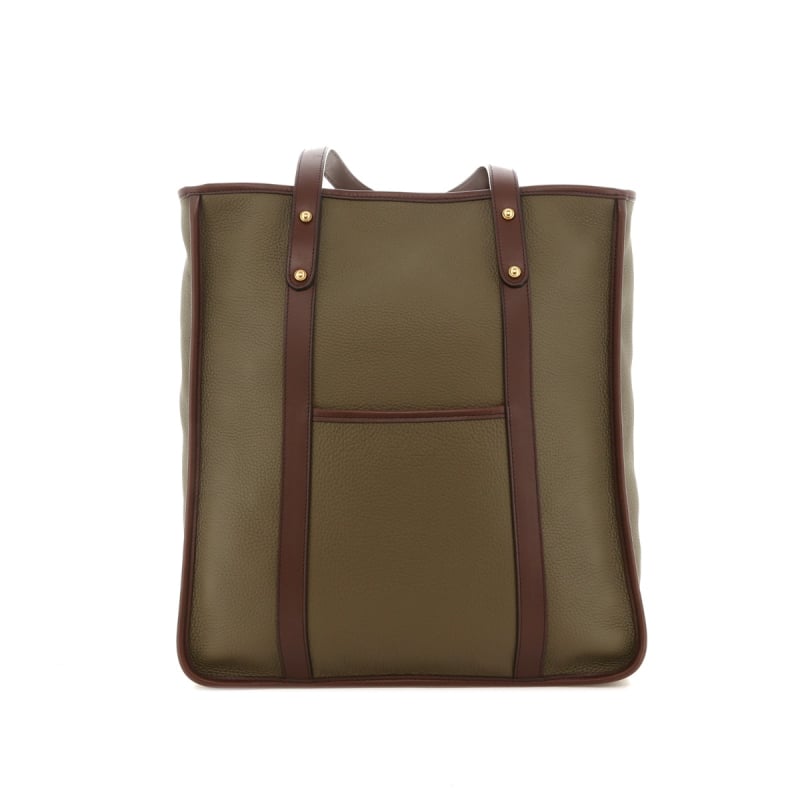 Market Tote - Light Military/Chocolate - Taurillon Leather
 in 