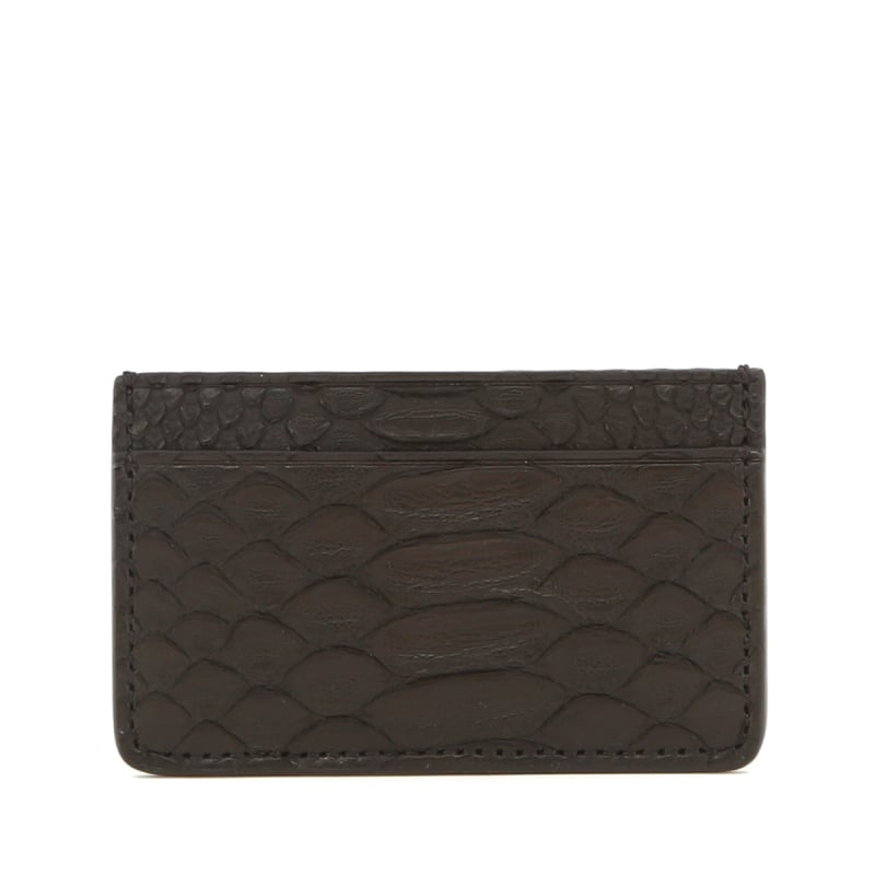 Mini Card Wallet - Black Python in 