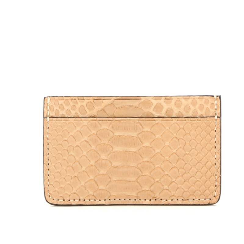 Mini Card Wallet - Cream Python in 
