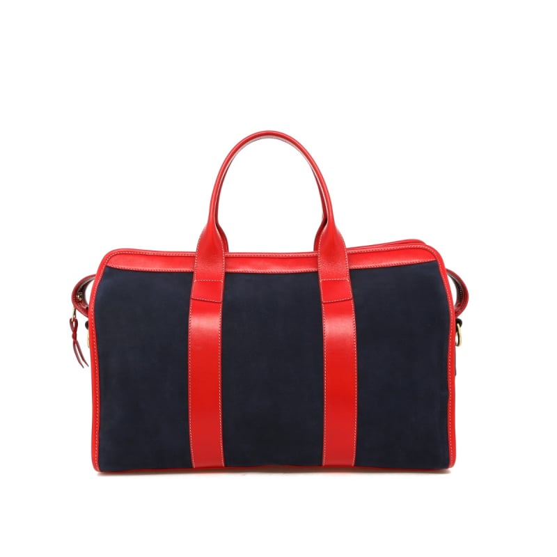 Small Travel Duffle - Classic Blue/Racing Red - Suede - 
 in 