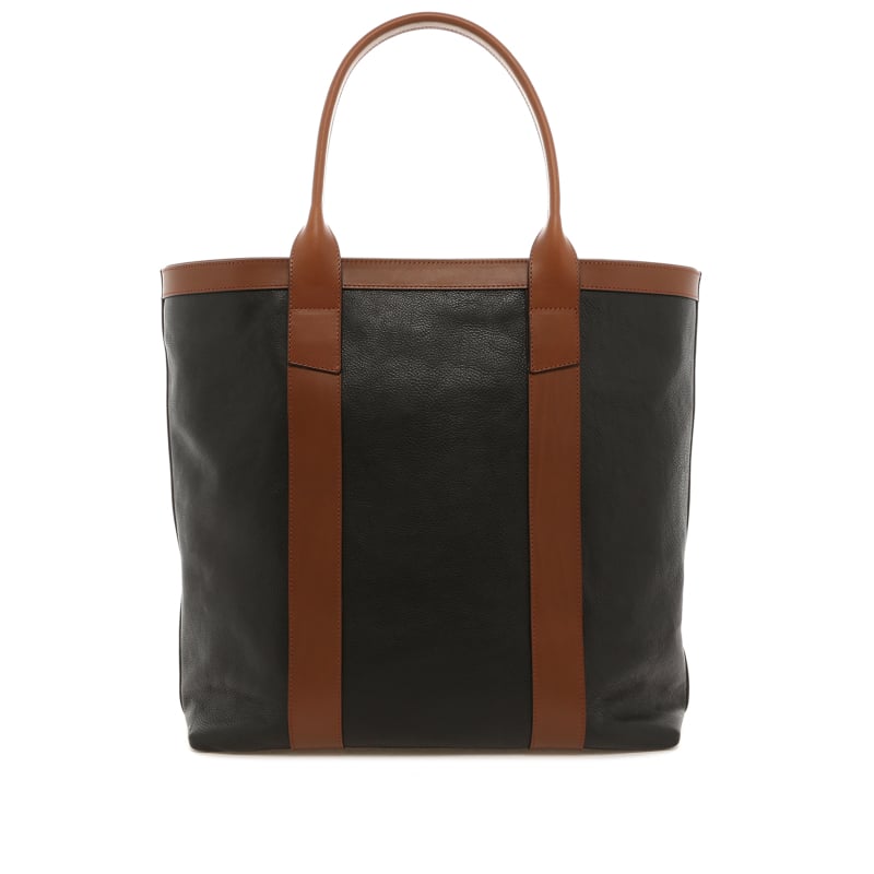 Tall Tote - Black/Chipmunk - Pebbled  - Forest Green Sunbrella
 in 