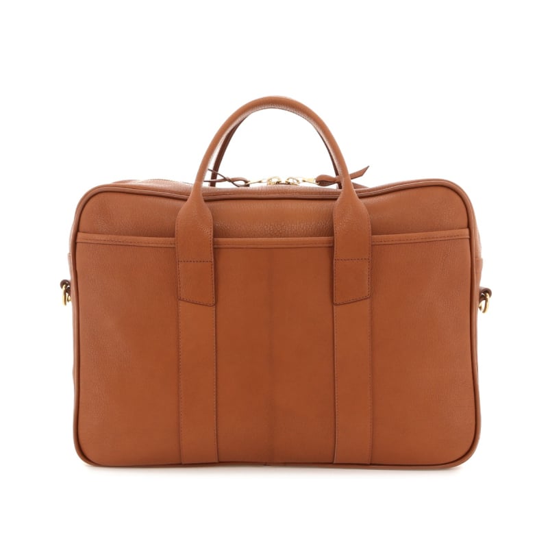 Commuter Briefcase - Camel - Goatskin in 