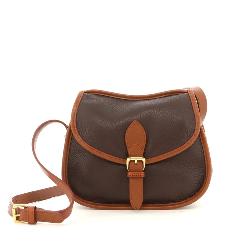 Rider Shoulder Bag - Carafe Brown/Cognac - Soft Pebbled Leather in 
