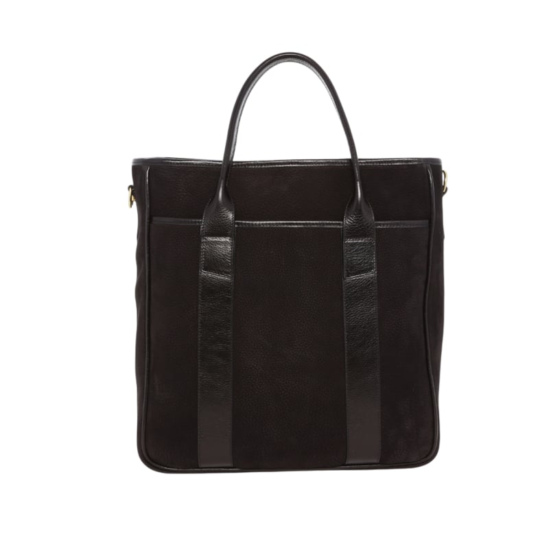Commuter Tote - Black/Black - Nubuck - Dubonnet Tweed Sunbrella  in 