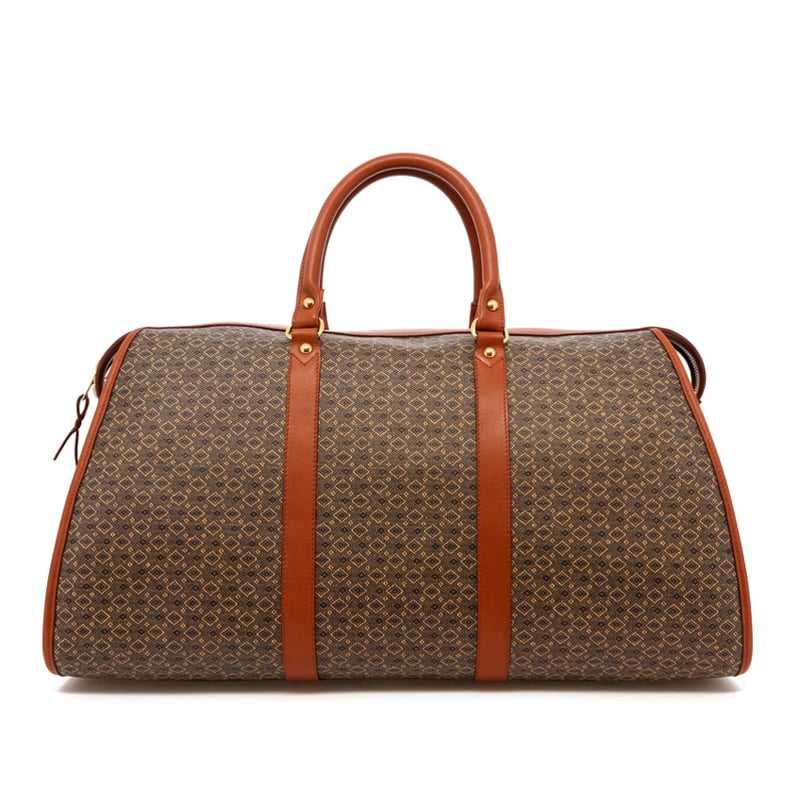 Hampton Duffle - Printed Diamond Canvas/Cognac Trim in 