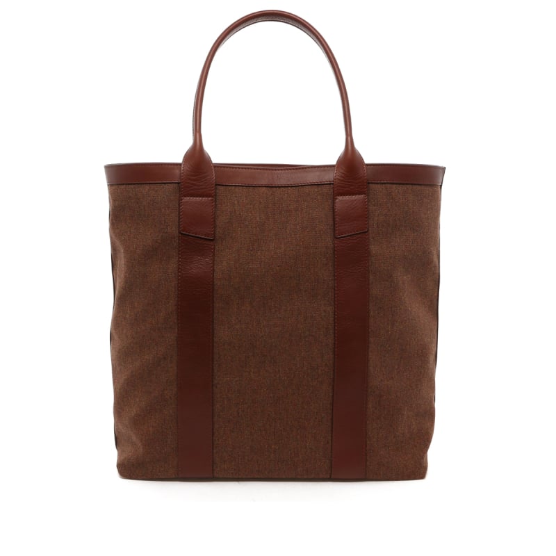 Tall Tote - Saddle Heritage/Chestnut Trim - Sunbrella Tweed in 