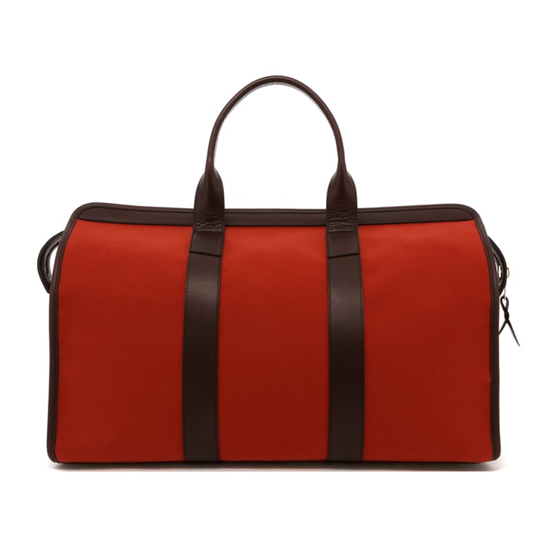 Signature Travel Duffle - Terracotta/Chocolate Belting Trim - Felt in 