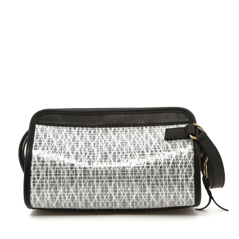 Small Travel Kit - White/Black Trim - Grey Interior - Weaved Sail Cloth in 